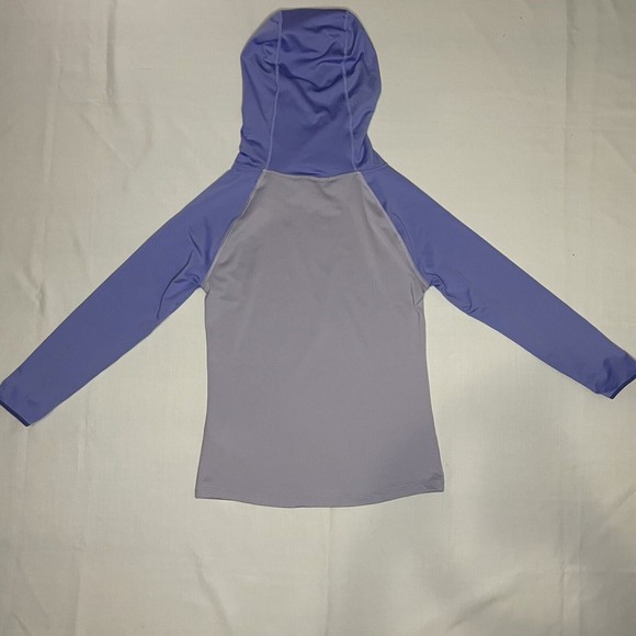 Patagonia Girl’s 10 / Medium Capilene Silkweight Hoodie Base Layer Lavender - Picture 9 of 9
